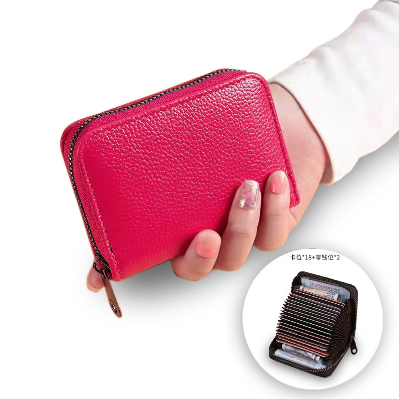 Wholesale Anti-demaxing lychee pattern card holder